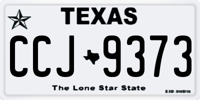 TX license plate CCJ9373