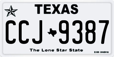 TX license plate CCJ9387