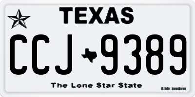 TX license plate CCJ9389