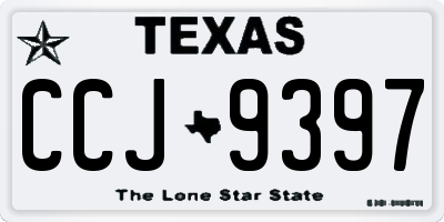 TX license plate CCJ9397