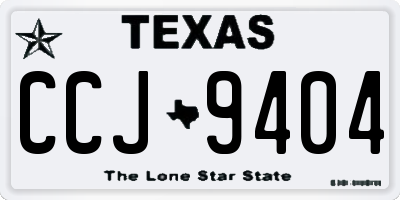 TX license plate CCJ9404