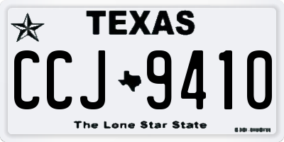 TX license plate CCJ9410