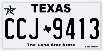 TX license plate CCJ9413