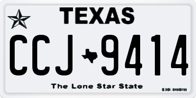 TX license plate CCJ9414
