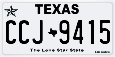 TX license plate CCJ9415
