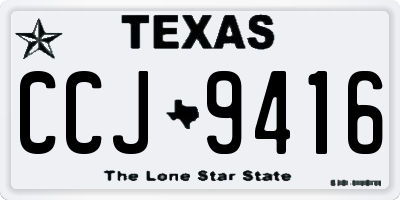 TX license plate CCJ9416