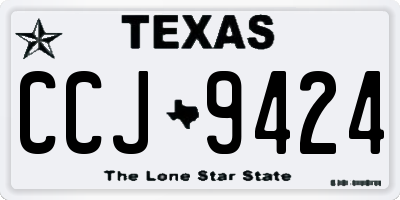 TX license plate CCJ9424
