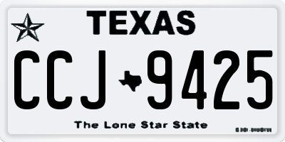 TX license plate CCJ9425