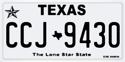 TX license plate CCJ9430