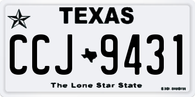 TX license plate CCJ9431