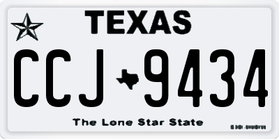 TX license plate CCJ9434