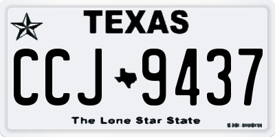TX license plate CCJ9437