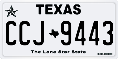 TX license plate CCJ9443