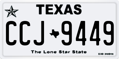 TX license plate CCJ9449