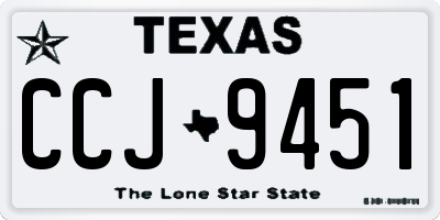 TX license plate CCJ9451