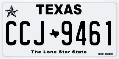 TX license plate CCJ9461