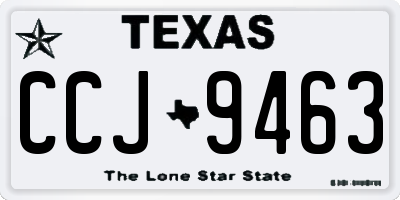 TX license plate CCJ9463