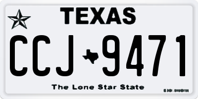 TX license plate CCJ9471