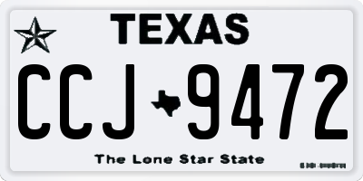 TX license plate CCJ9472