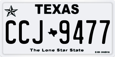 TX license plate CCJ9477