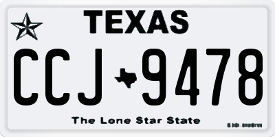 TX license plate CCJ9478