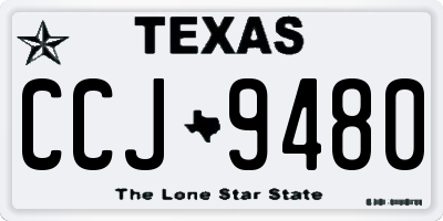TX license plate CCJ9480