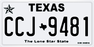 TX license plate CCJ9481