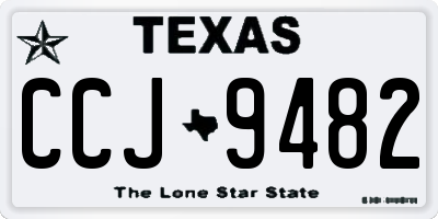 TX license plate CCJ9482