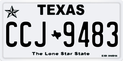 TX license plate CCJ9483