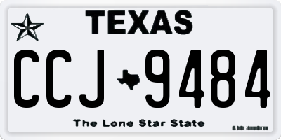TX license plate CCJ9484