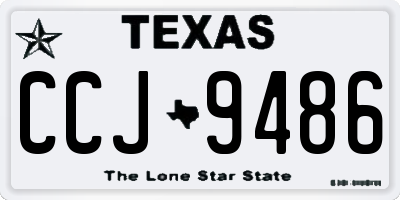 TX license plate CCJ9486