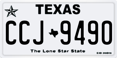 TX license plate CCJ9490