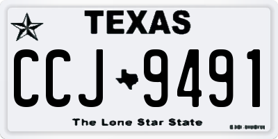 TX license plate CCJ9491