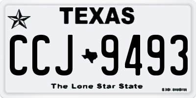 TX license plate CCJ9493