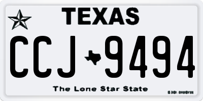 TX license plate CCJ9494