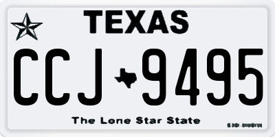 TX license plate CCJ9495