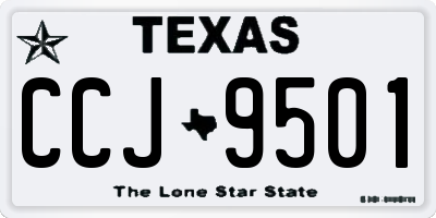 TX license plate CCJ9501