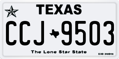 TX license plate CCJ9503