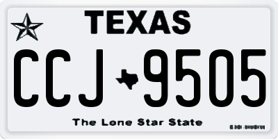 TX license plate CCJ9505