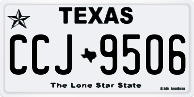 TX license plate CCJ9506