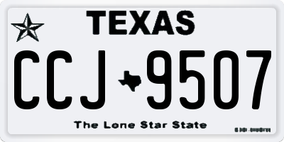 TX license plate CCJ9507