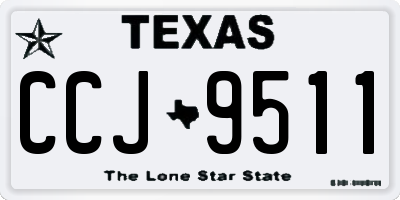 TX license plate CCJ9511
