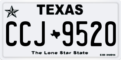 TX license plate CCJ9520