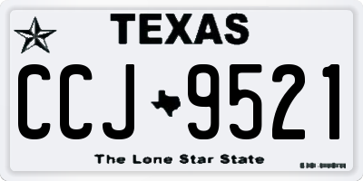 TX license plate CCJ9521