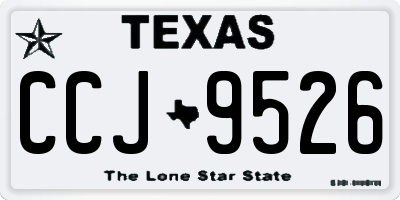 TX license plate CCJ9526