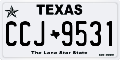 TX license plate CCJ9531