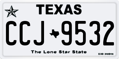 TX license plate CCJ9532