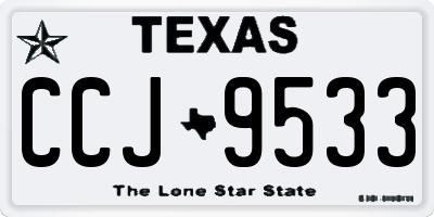 TX license plate CCJ9533