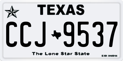 TX license plate CCJ9537