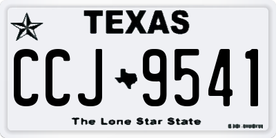 TX license plate CCJ9541
